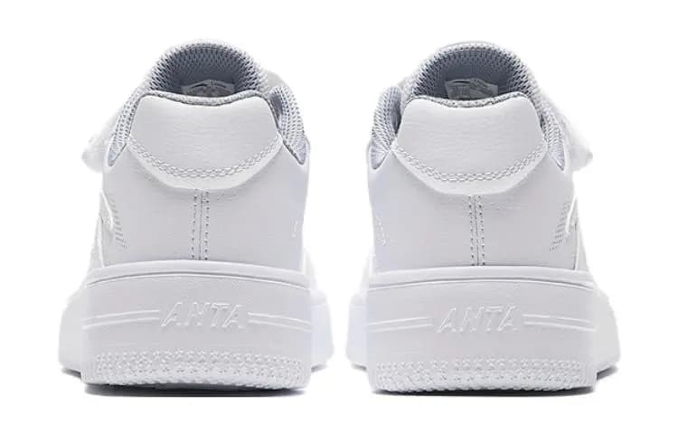 Anta Kids Comfort Slip-Resistant Wear-Resistant Kids Skate Shoes White 4