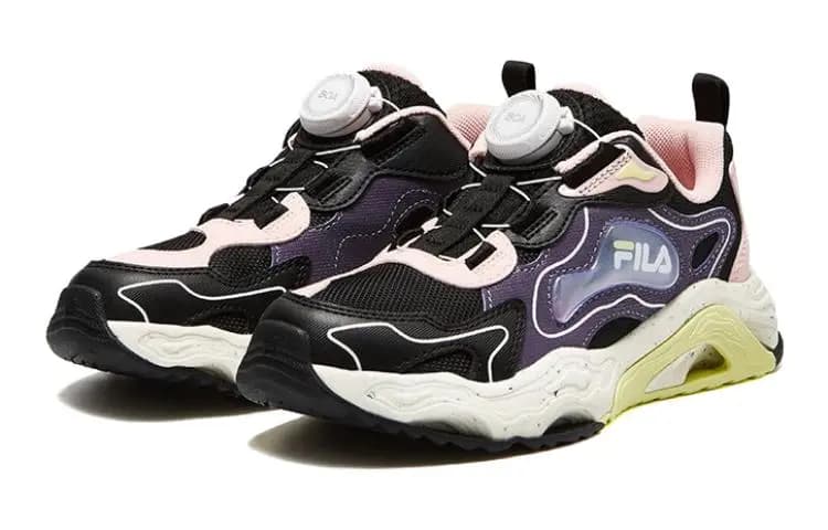 FILA KIDS Anti-Slip Wear-Resistant Low-Top Kids' Training Shoes Black Purple Teenagers 2