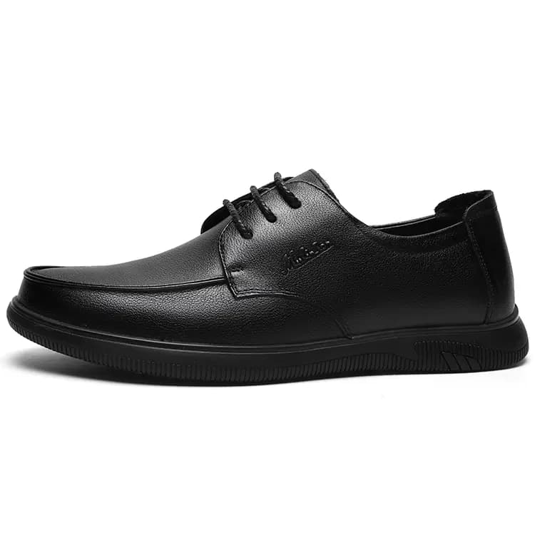 MULINSEN Kişi Dəri Biznes-Casual Ayaqqabısı Qara