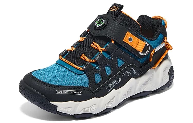 Skechers Velocitrek Cushioning Breathable Low-Top Kids' Outdoor Shoes Black Teenagers 5