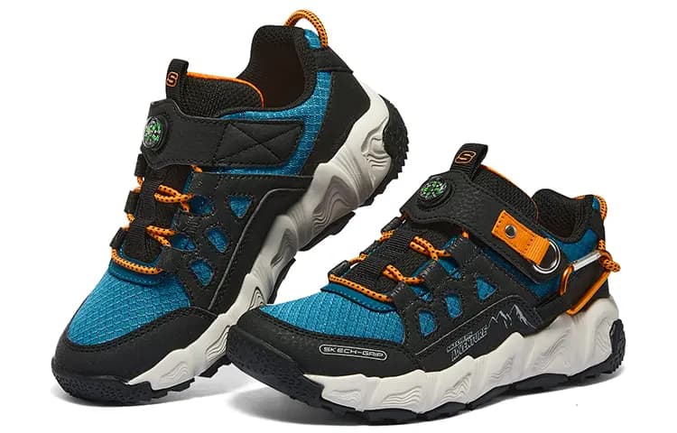 Skechers Velocitrek Cushioning Breathable Low-Top Kids' Outdoor Shoes Black Teenagers 6