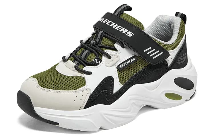 Skechers Stamina Airy Boys Comfortable Slip-Resistant Kids Casual Shoes Black Olive 3