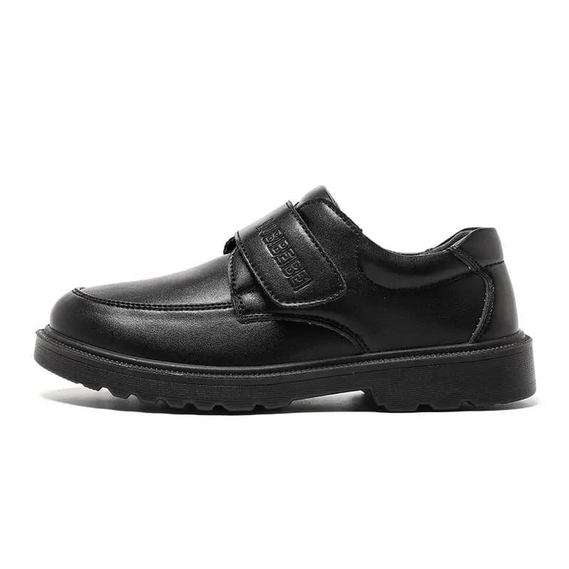 Purr Than Babe Slip-Resistant Cushioning Low-Top Kids' Leather Shoes Black Kids'