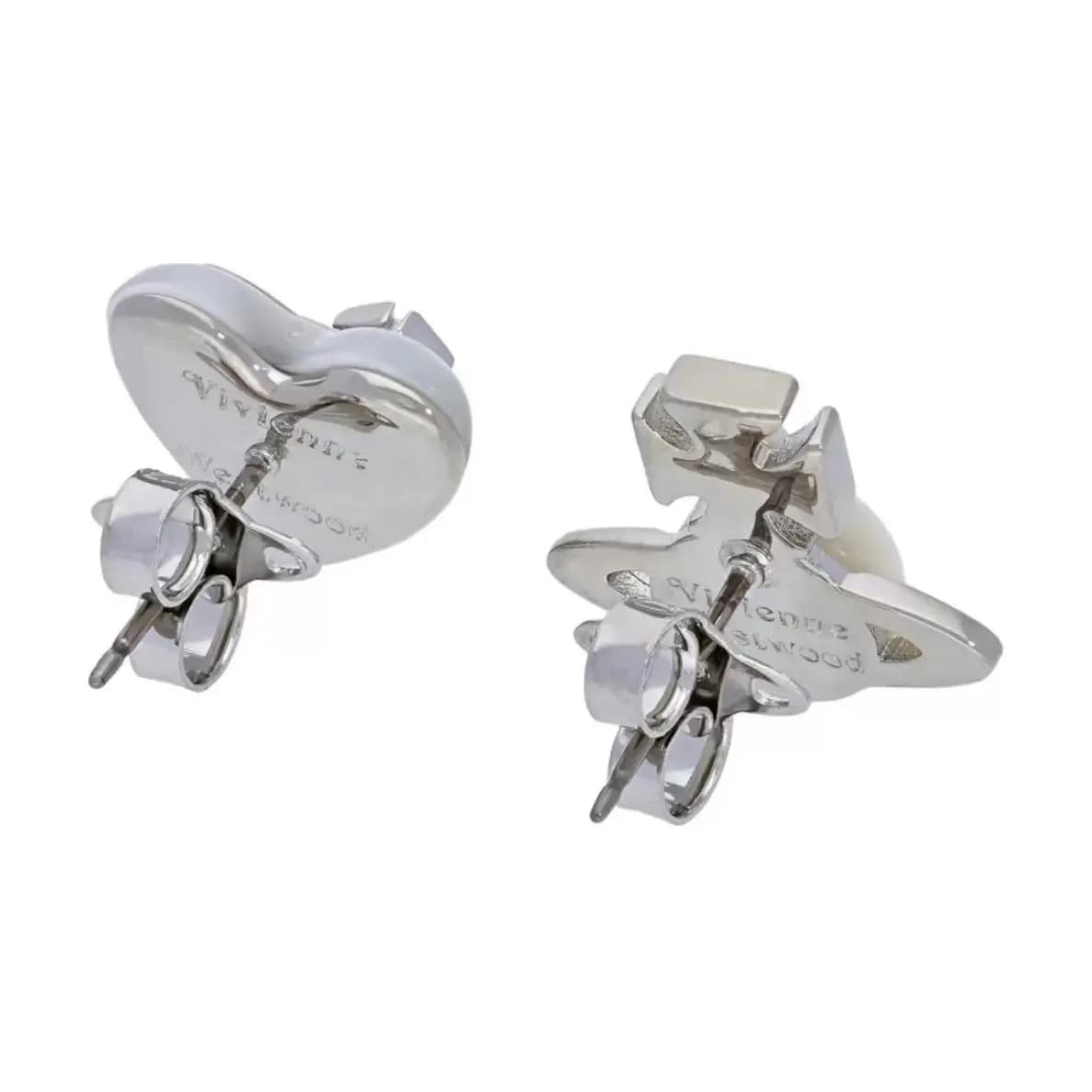 Vivienne Westwood Brass Stud Earrings Women's White 2
