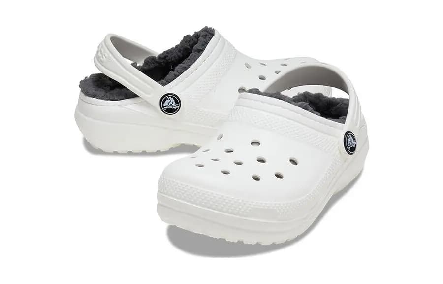 Crocs Anti Slip Wear Resistant Kids' Slippers White Gray Kids' 4