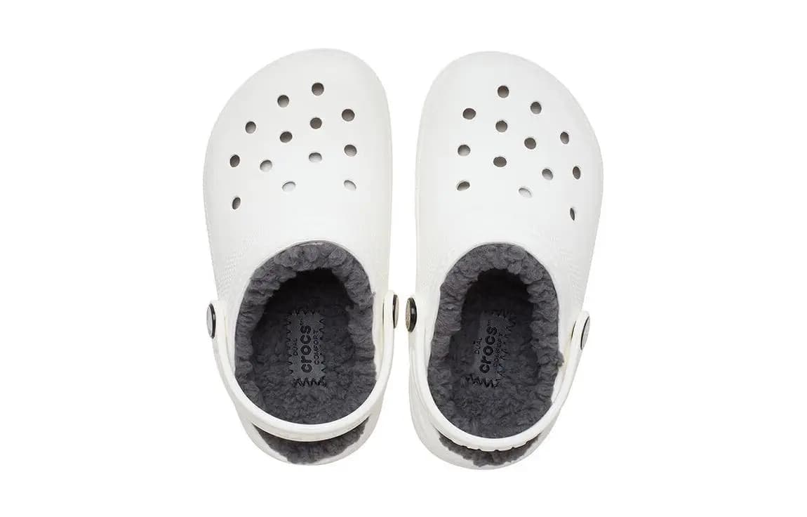 Crocs Anti Slip Wear Resistant Kids' Slippers White Gray Kids' 5