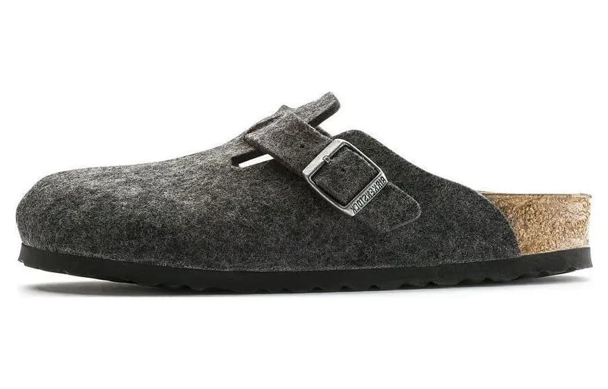 Birkenstock Boston 'Wool Felt Anthracite'
