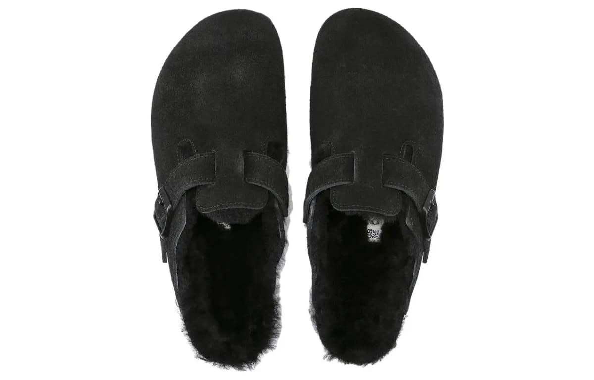 Boston Birkenstock Shearling Suede Qara 4