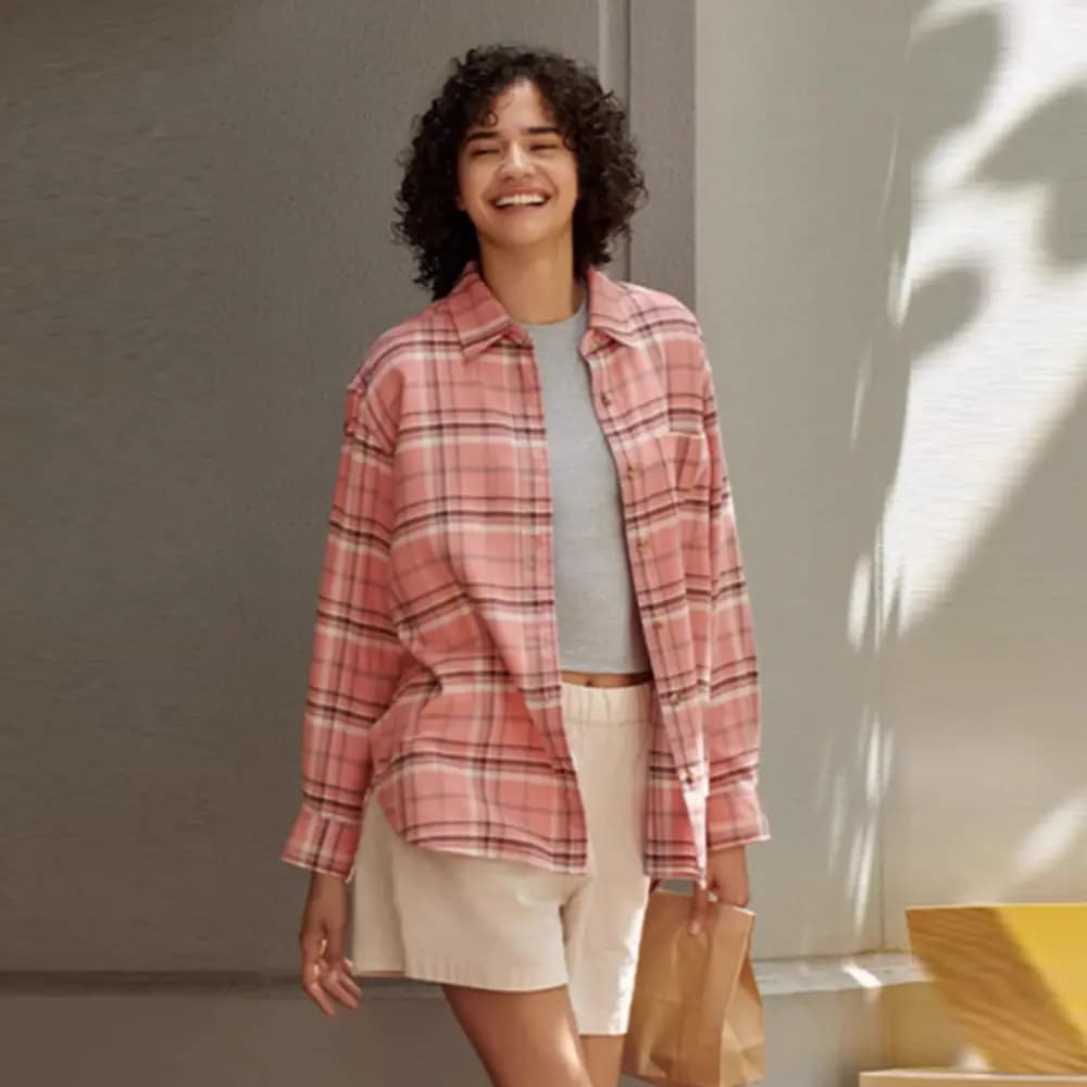 UNIQLO Qadın Köynəyi Çəhrayı 3
