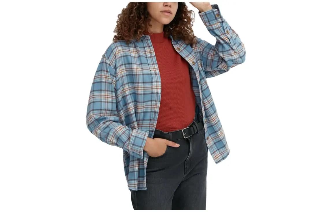 UNIQLO Qadın Köynəyi Çəhrayı/Mavi