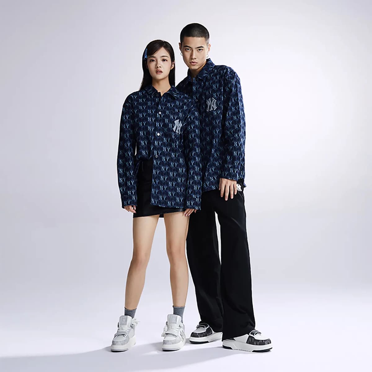 MLB Unisex Denim Pencək Tünd Dəniz Göyü