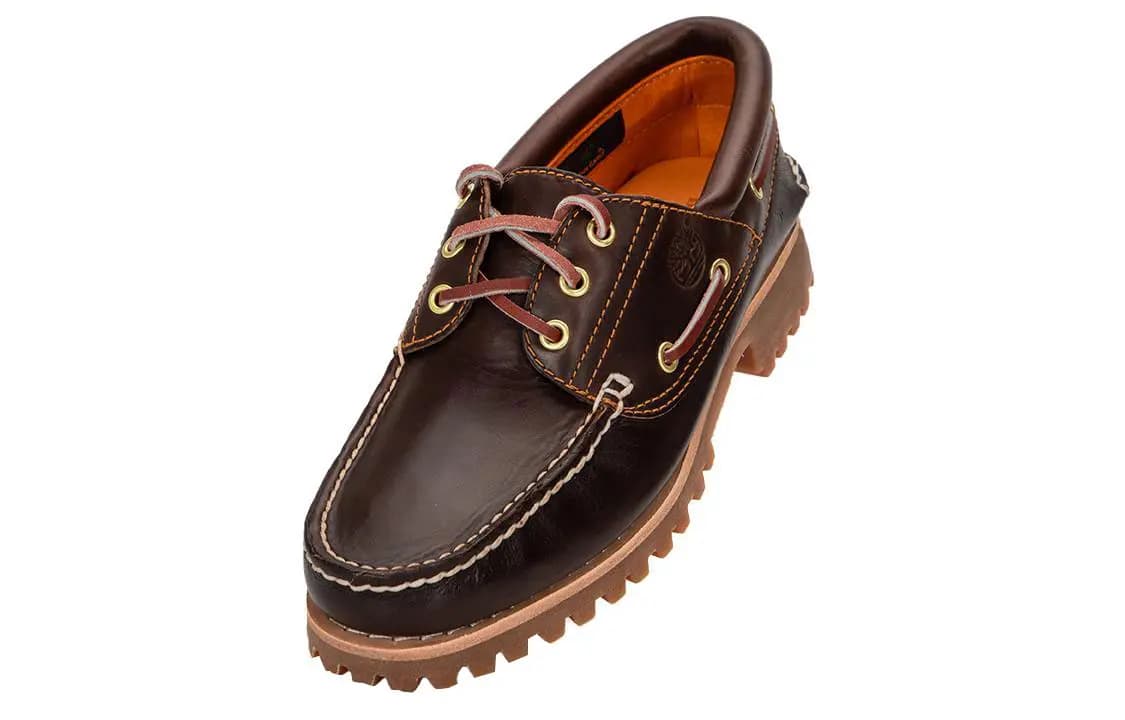 Timberland 3 Eye Lug Handsewn Boat Shoe 'Brown' 2