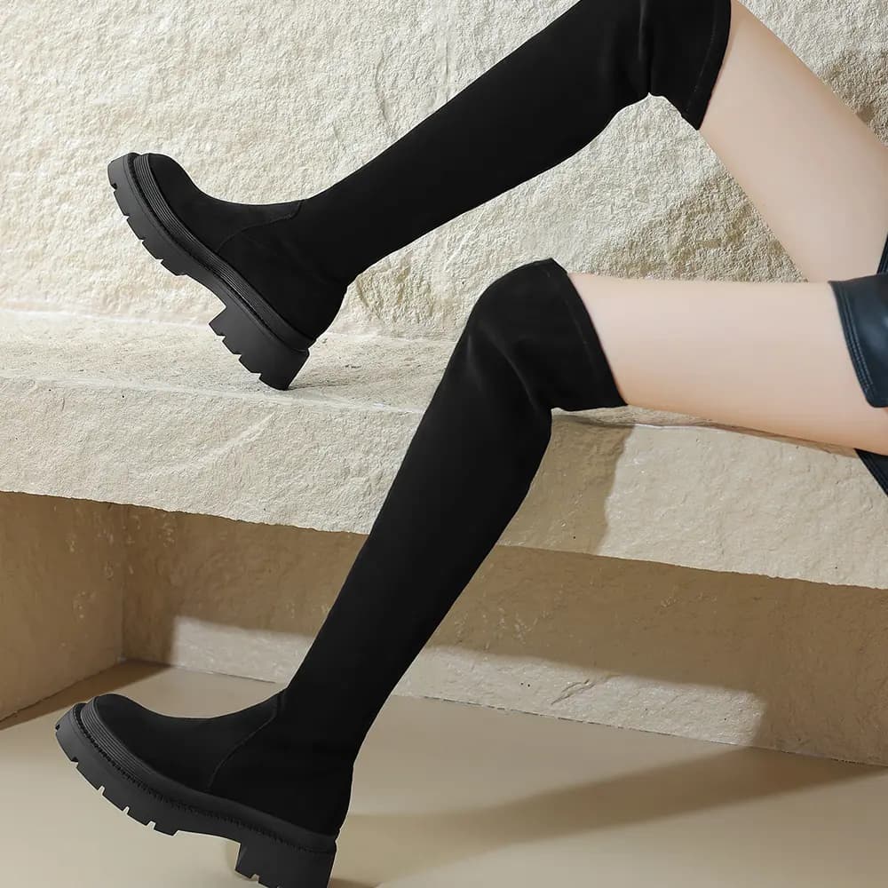 DAPHNE Over-the-knee Çəkmə Qadın 6sm 5