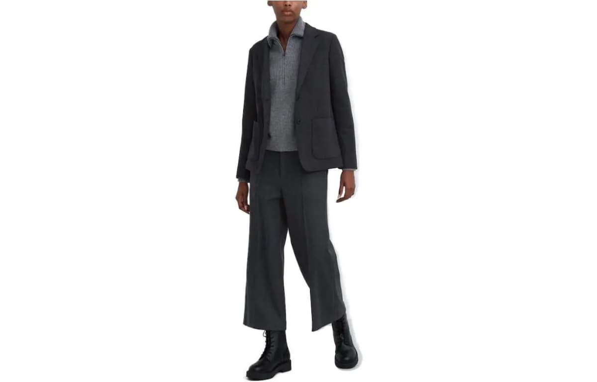 UNIQLO X Clare Waight Keller Qadın Kostyumu Tünd Boz