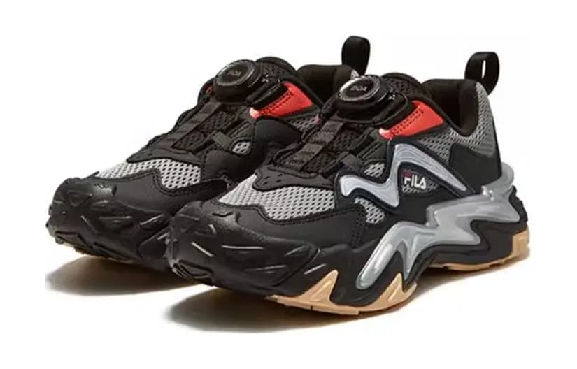 FILA KIDS Breathable Low Top Kids' Outdoor Shoes Black Teenagers 3