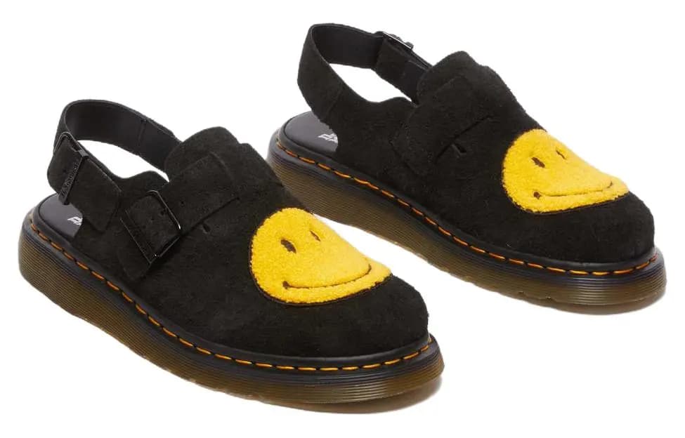 Dr.Martens X Smiley Jorge Qadın Mules Ayaqqabısı Qara/Sarı 3