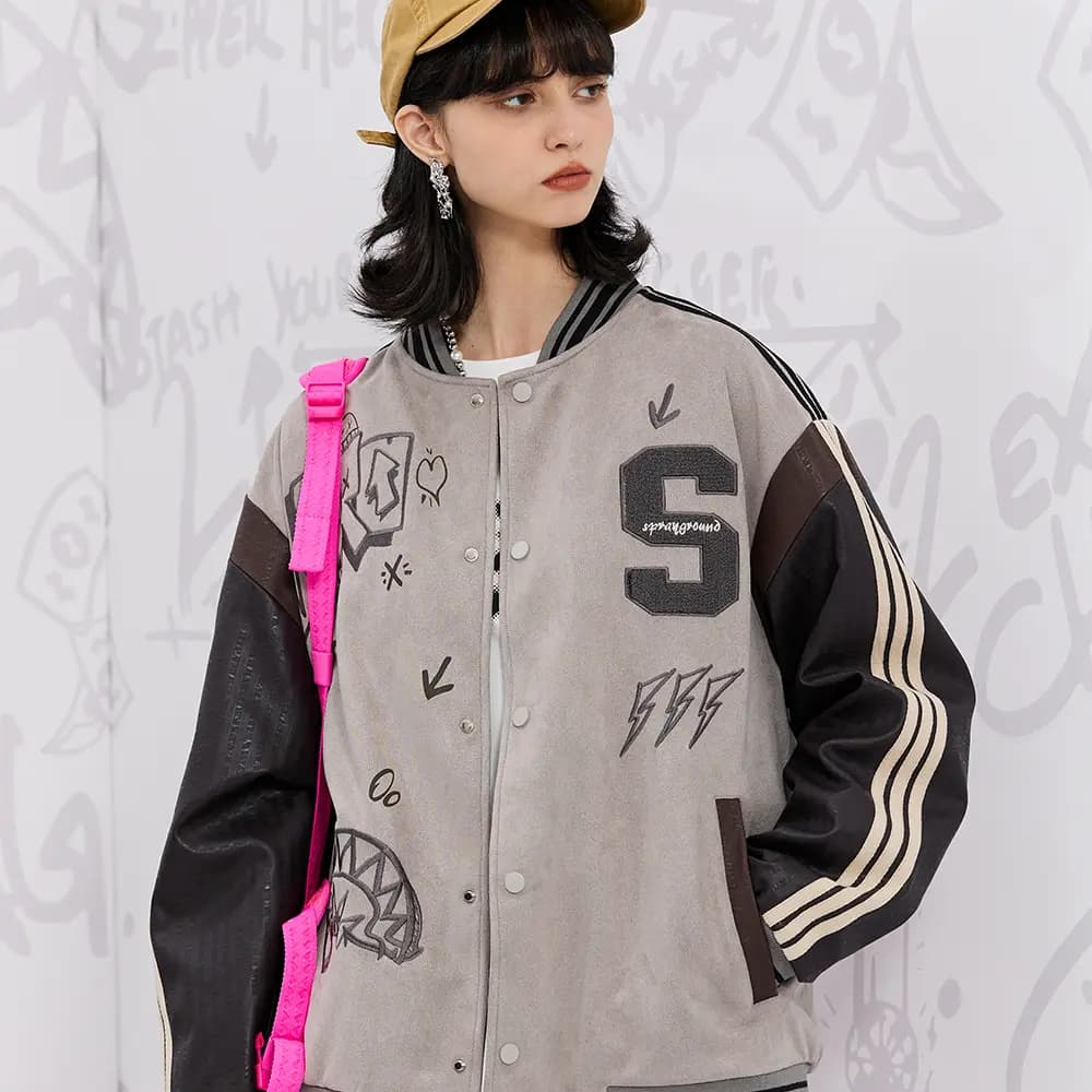 SPRAYGROUND Shark Mouth Baseball Gödəkçəsi Unisex 3
