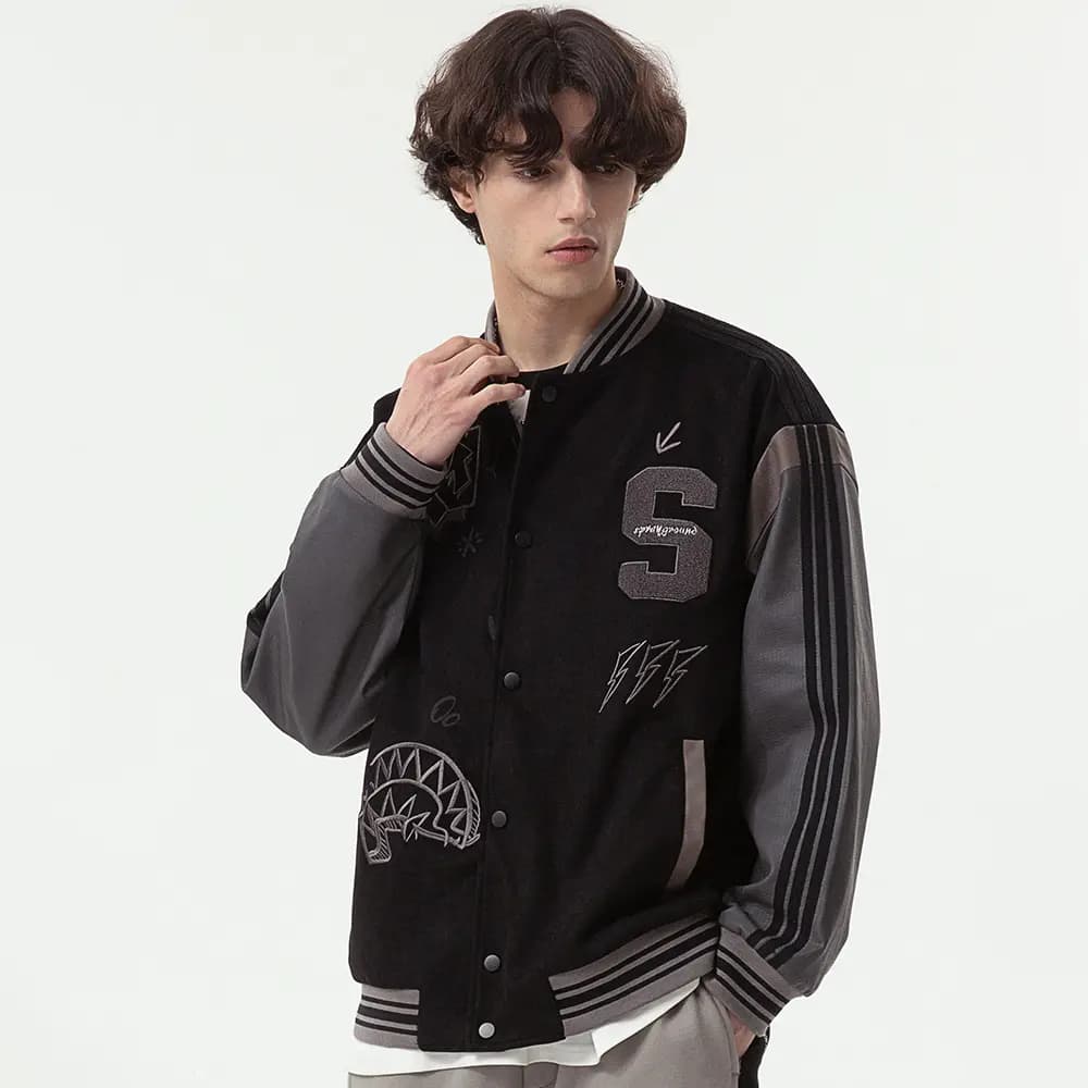 SPRAYGROUND Shark Mouth Baseball Gödəkçəsi Unisex 11