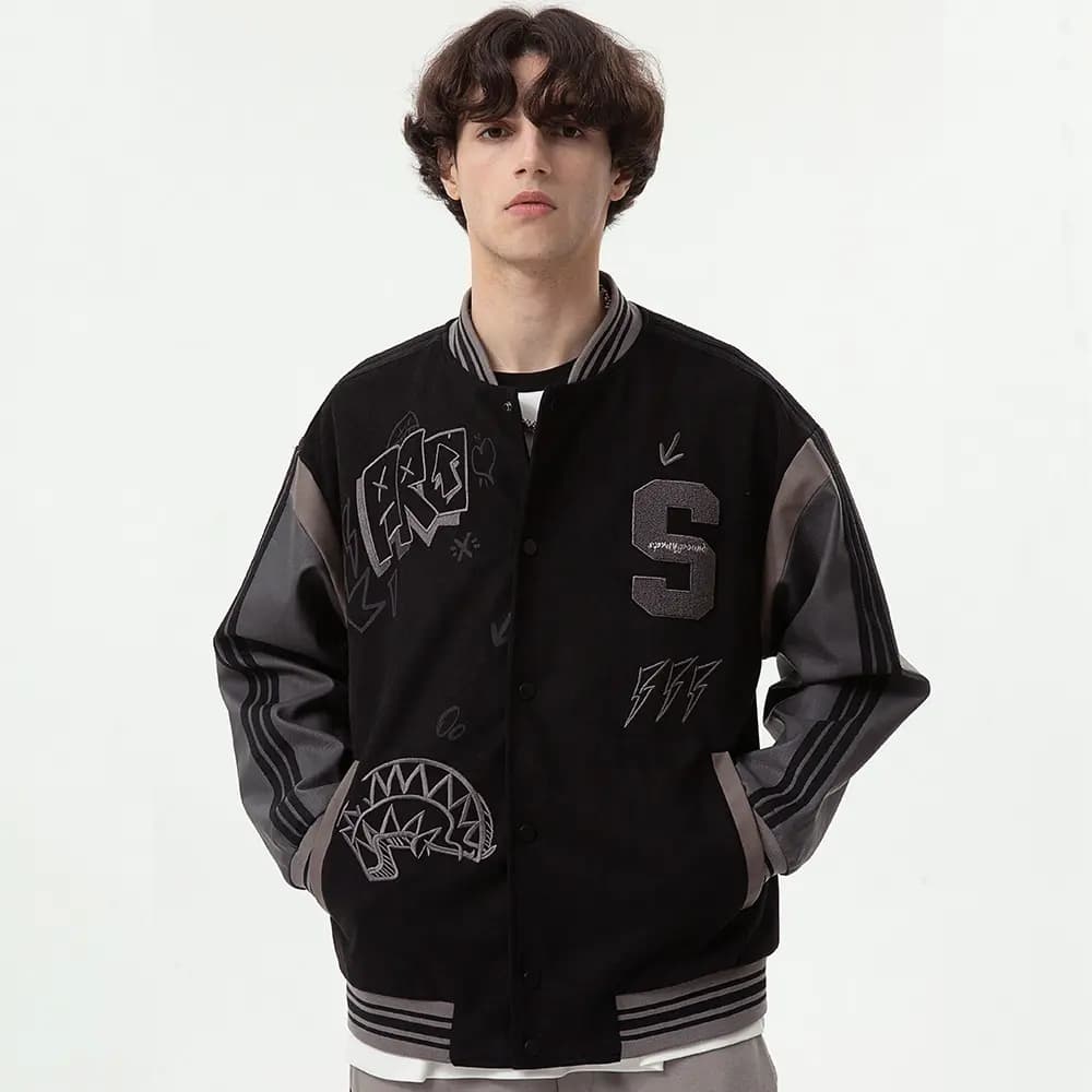 SPRAYGROUND Shark Mouth Baseball Gödəkçəsi Unisex 8