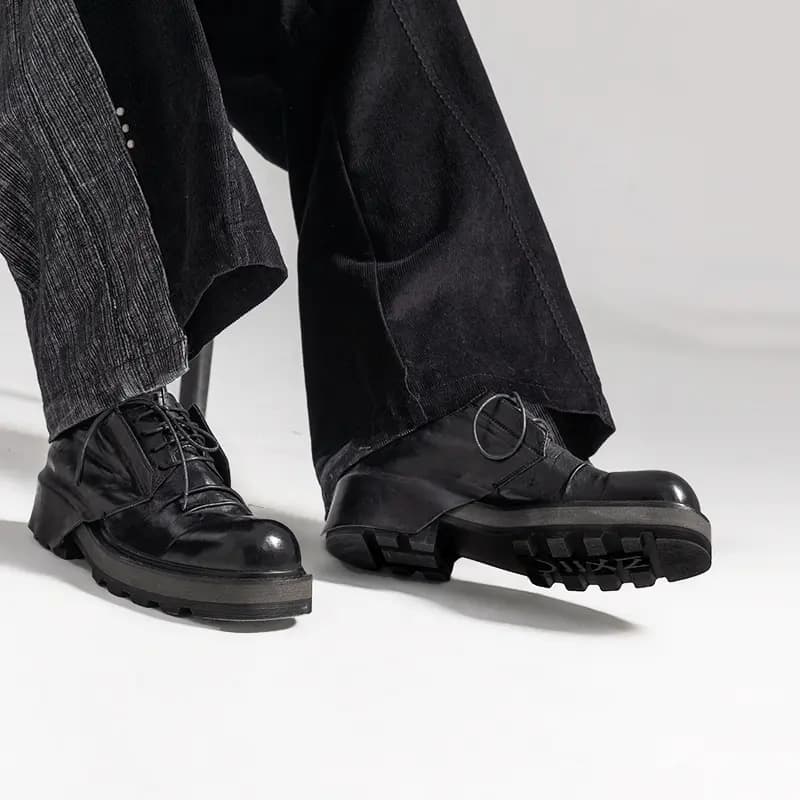 HUANXIANGZHE Casual Shoes Unisex Black 7