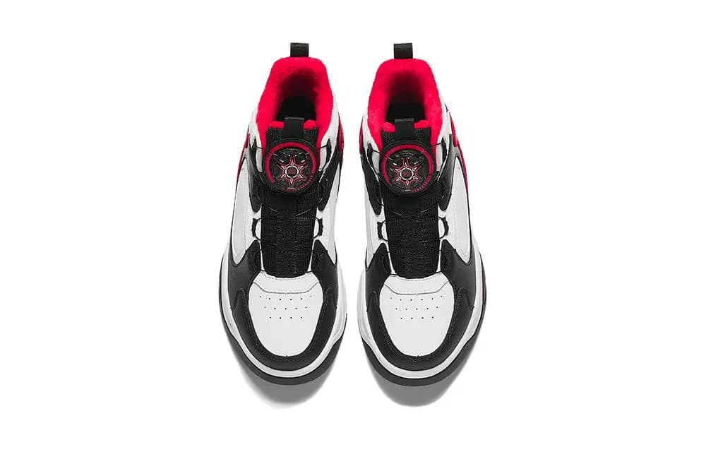 Anta Kids Big Kids Low-Top Basketball Shoes Warm Lining Cushioning Wear-Resistant White/Black 3