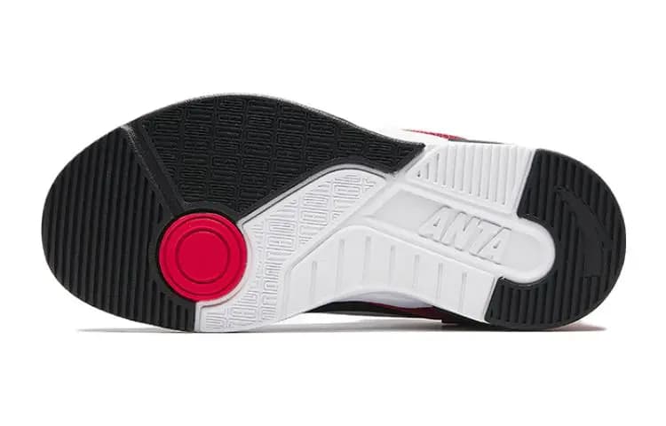Anta Kids Big Kids Low-Top Basketball Shoes Warm Lining Cushioning Wear-Resistant White/Black 5