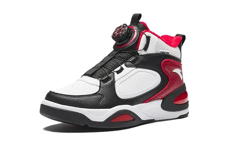 Anta Kids Big Kids Low-Top Basketball Shoes Warm Lining Cushioning Wear-Resistant White/Black 2
