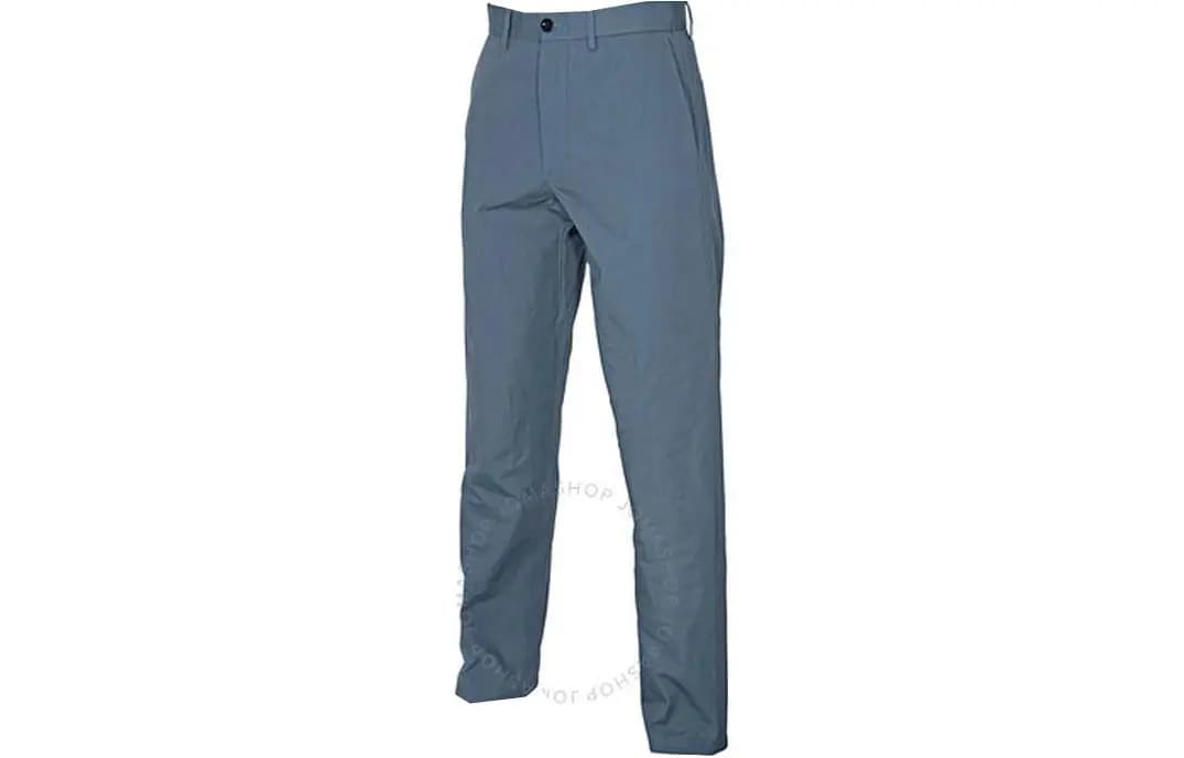 Maison Margiela Solid Color Zip Tapered Casual Pants Men's Blue 3