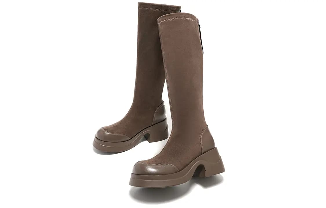 EBLAN Knee-high Boots Women's Khaki 3