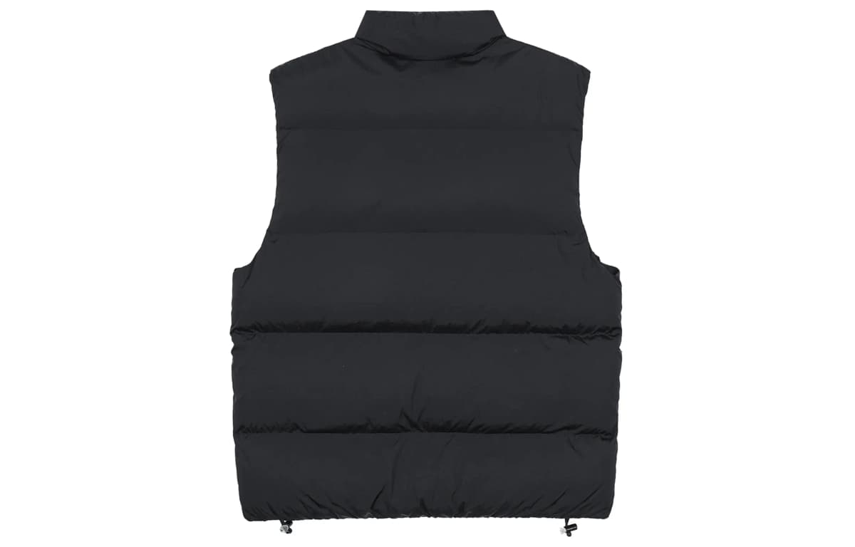 Jordan Solid Color Casual Stand Collar Sleeveless Vest Men's Black 2