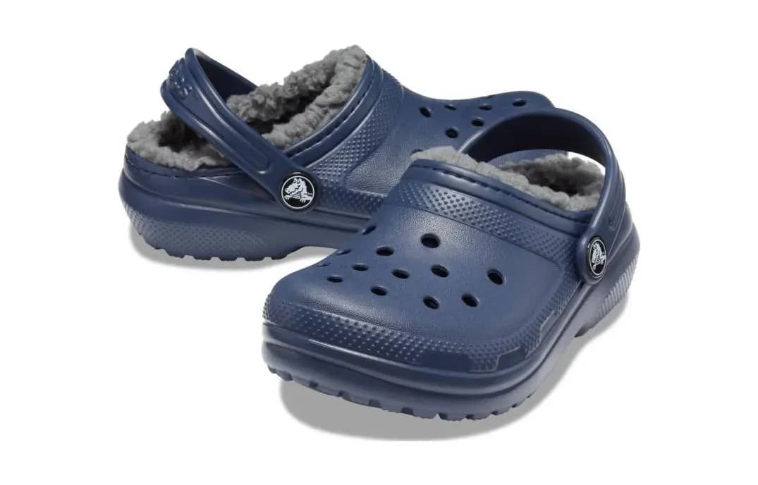 Crocs Classic Lined Clog K Uşaq Slipper Tünd Mavi/Boz 4