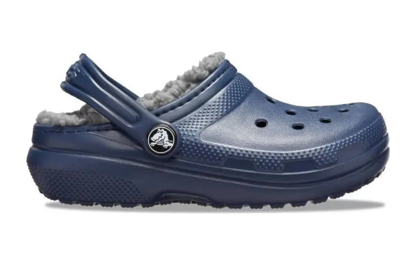 Crocs Classic Lined Clog K Uşaq Slipper Tünd Mavi/Boz 2