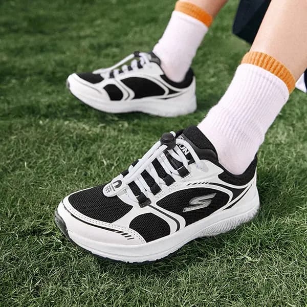 Skechers GO RUN Uşaq İdman Ayaqqabısı Ağ/Qara 9