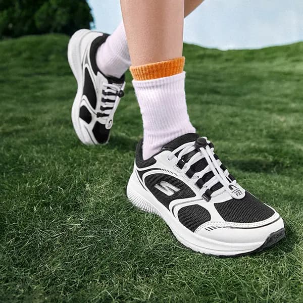 Skechers GO RUN Uşaq İdman Ayaqqabısı Ağ/Qara 7