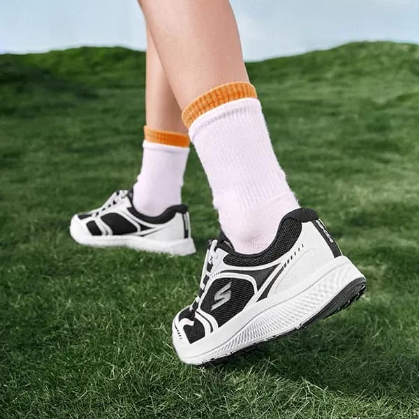 Skechers GO RUN Uşaq İdman Ayaqqabısı Ağ/Qara 8