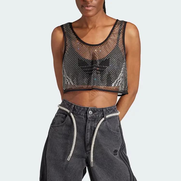 adidas originals Adilenium Rhinestone Qadın Bra Top Qara 2