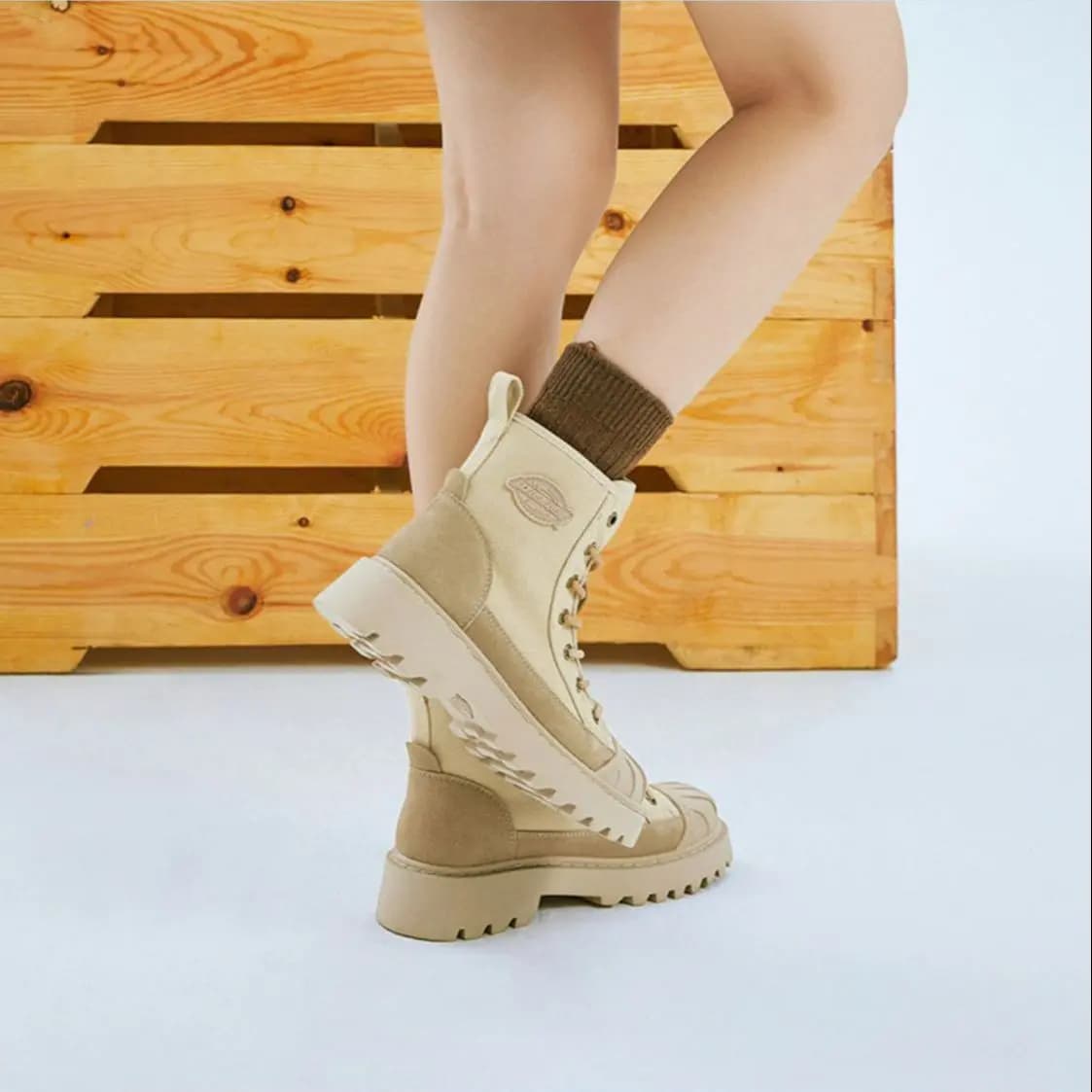 Dickies Qadın Martin Çəkmələri Bej 11
