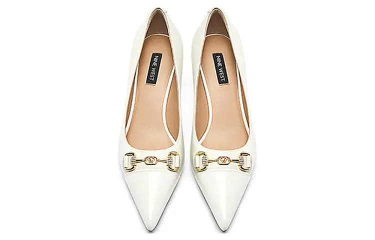 NINE WEST Leather Simple Fashion Stiletto Heels 5cm Women's 4
