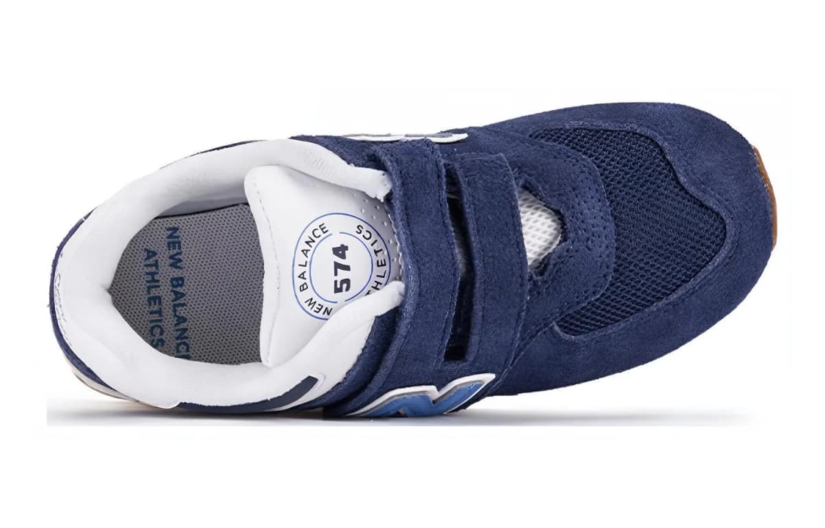 New Balance Kids 574 Comfortable Versatile Low-Top Wear-Resistant Breathable Casual Shoes Navy 3