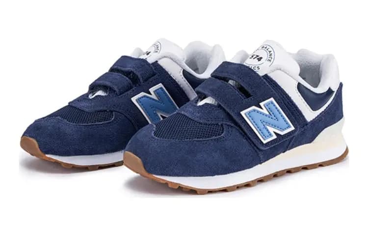 New Balance Kids 574 Comfortable Versatile Low-Top Wear-Resistant Breathable Casual Shoes Navy 2