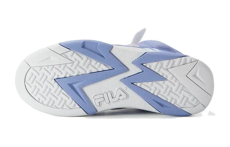 FILA Big Kids Comfortable Versatile Breathable Mid-Top Basketball Shoes White Rose Purple 4