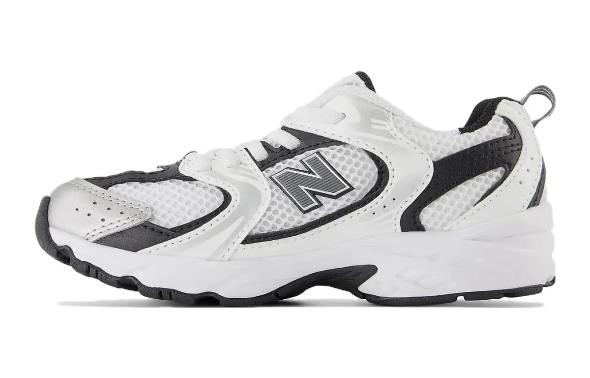 New Balance Durable Breathable Kids Lifestyle Shoes White Black Kids'