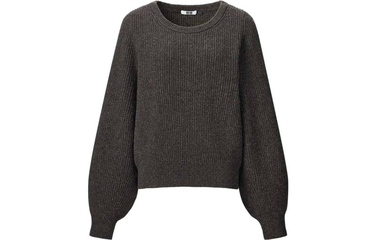 UNIQLO FW23 U Series Qadın Sviteri Tünd Qəhvəyi