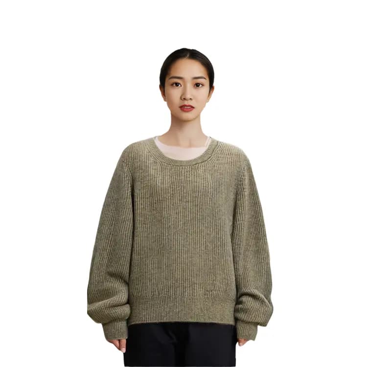 UNIQLO FW23 U Series Qadın Sviteri Khaki 5