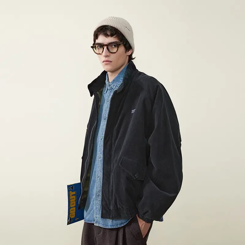 NOTHOMME Mountain Outdoor Enzyme Washed Corduroy Cotton Jacket Warm Harrington Jacket Unisex 3