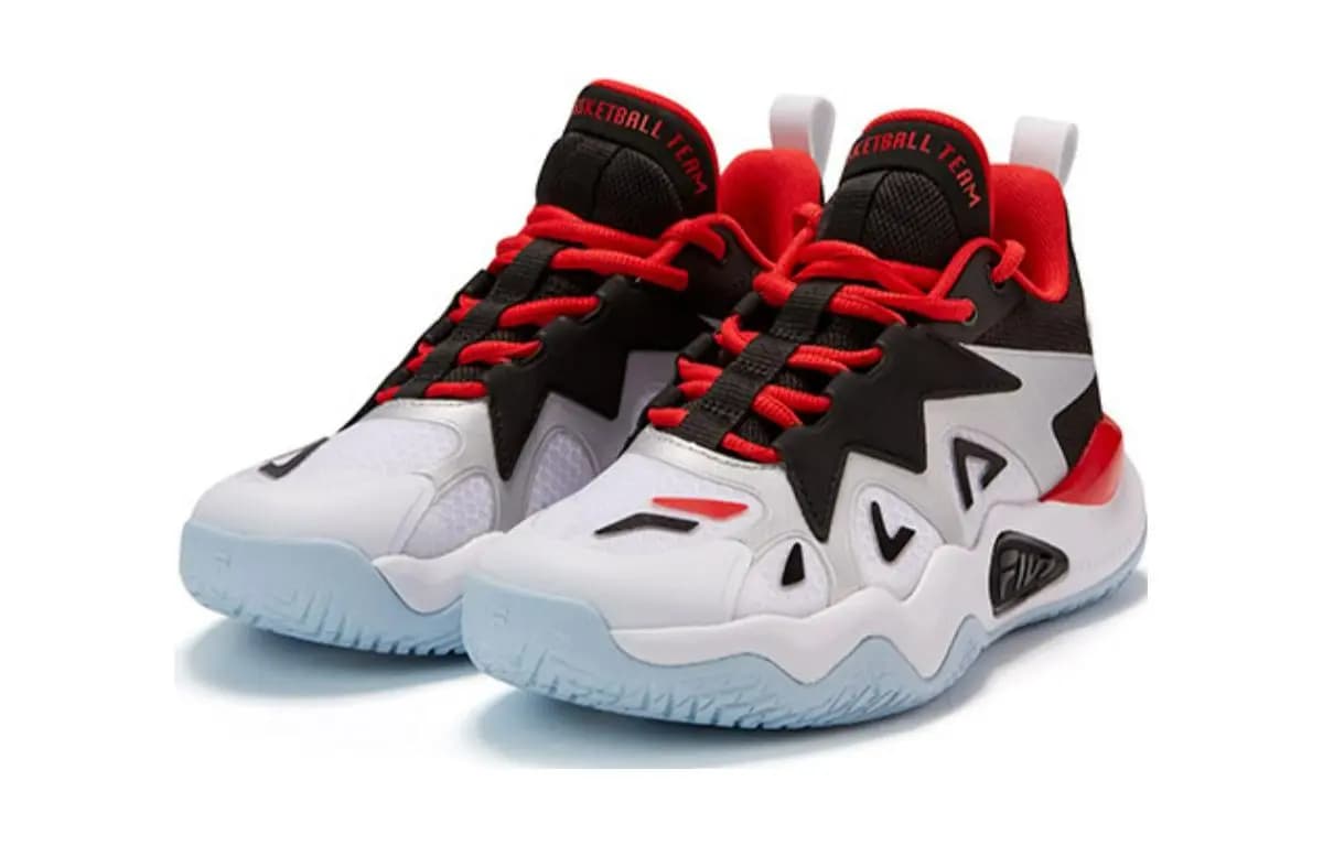 FILA KIDS Low-Top Uşaq Basketbol Ayaqqabısı Ağ/Qara 2