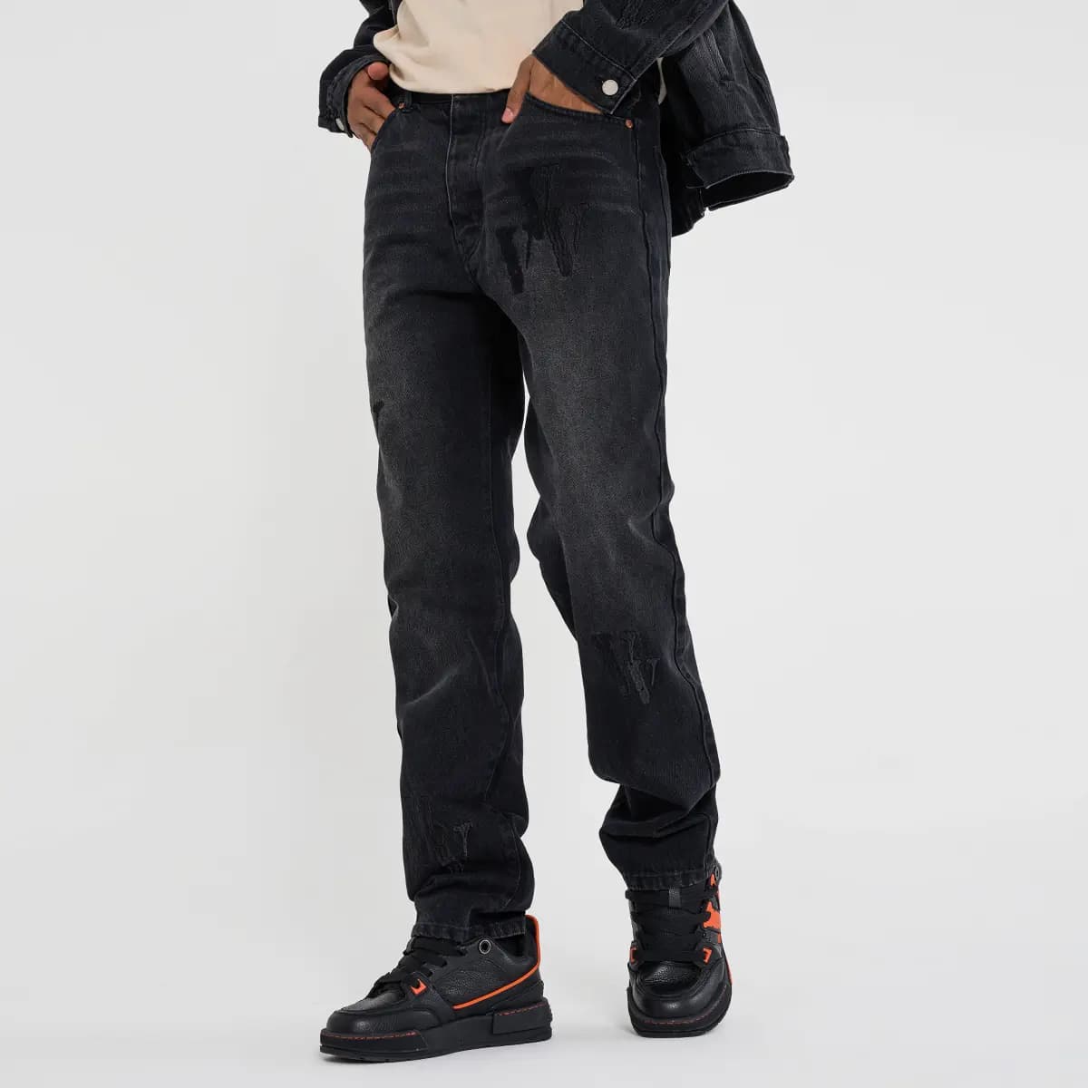 VLONE Unisex Cins Qara 3
