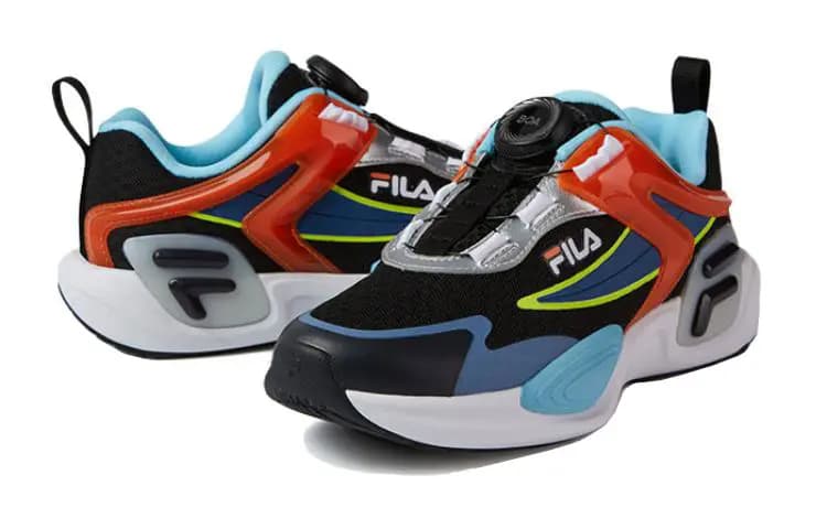 FILA KIDS Cushioning Wear-Resistant Kids' Training Shoes Blue Orange Teenagers 4