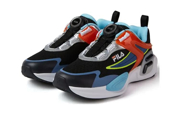 FILA KIDS Cushioning Wear-Resistant Kids' Training Shoes Blue Orange Teenagers 3