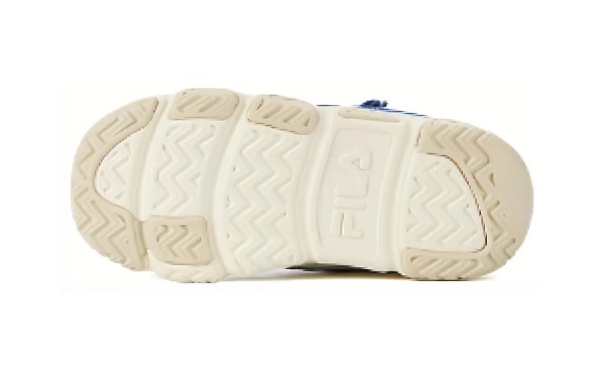 FILA KIDS Cushioning Breathable Low-Top Children's Basketball Shoes White Blue Children Aged 3-7 Years Old 4